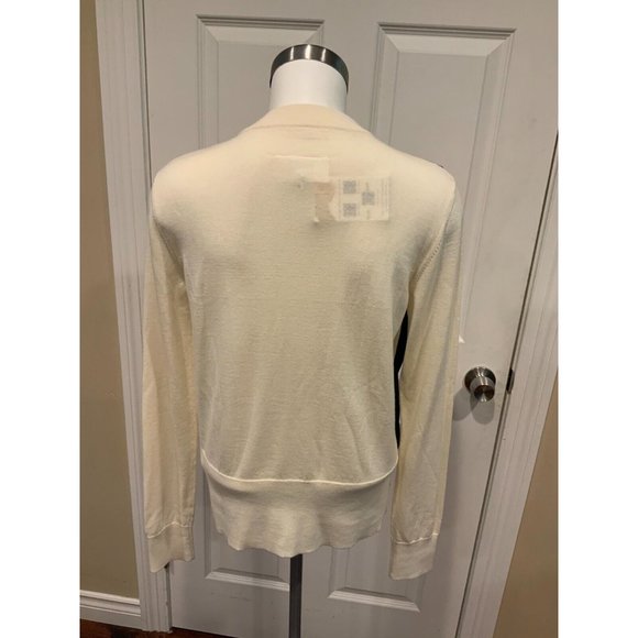 MM6 Maison Martin Margiela Cream/Black Wool "Trompe L'oeil" Sweater, Size M - Picture 7 of 8
